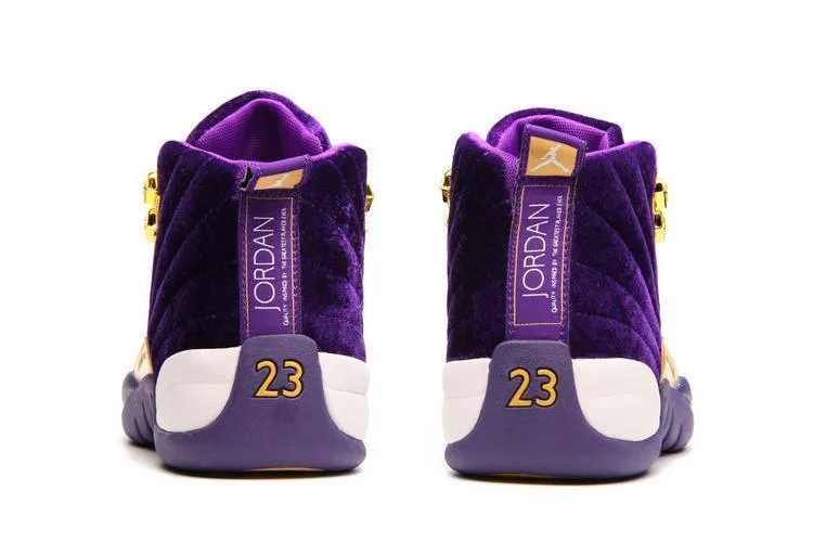 Nike Air Jordan 12 Retro Purple Velvet Shoes Basketball Men Sale Size US 7 - 13 Asics Running Shoes Return Policy