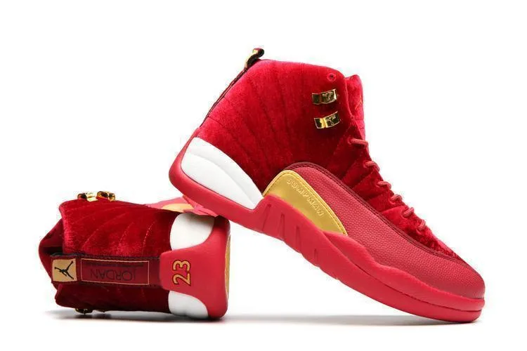 Nike Air Jordan 12 Retro Red Velvet Shoes Basketball Men Sale Size US 7 - 13 Asics Limited Edition Shoes