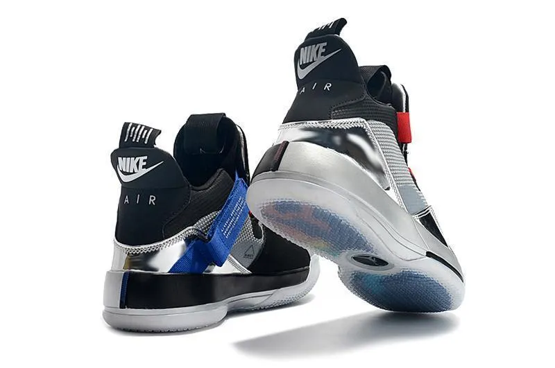 Asics Slip On Shoes Nike Air Jordan 33 Grey Silver Black Men Shoes Sale Size US 7,8,8.5,9.5,10,11,12