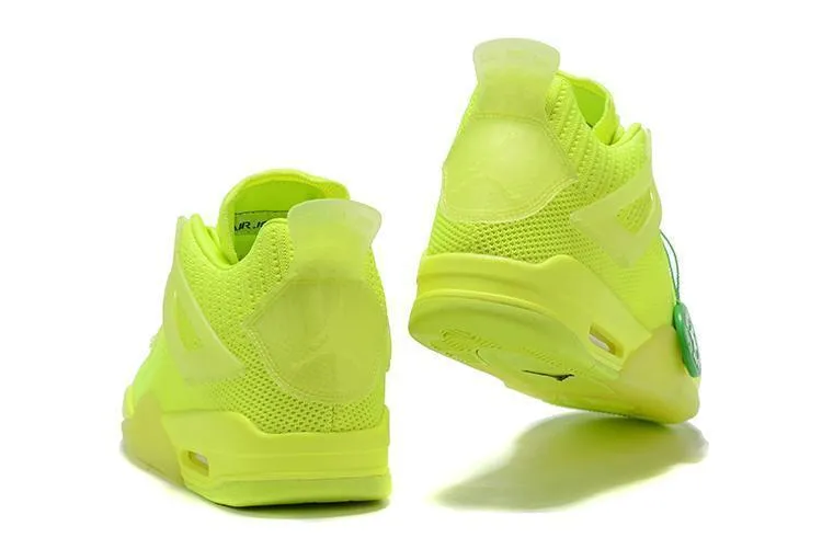 Asics Studded Running Shoes Nike Air Jordan 4 Flyknit 'VOLT' Basketball Men Sale Shoes Sneaker Size US 7 - 13