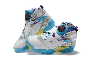 Nike Air Jordan 8 Retro 'White Aqua' White Sneaker Shoes Sale Men Size 8-13 Asics Laceless Shoes