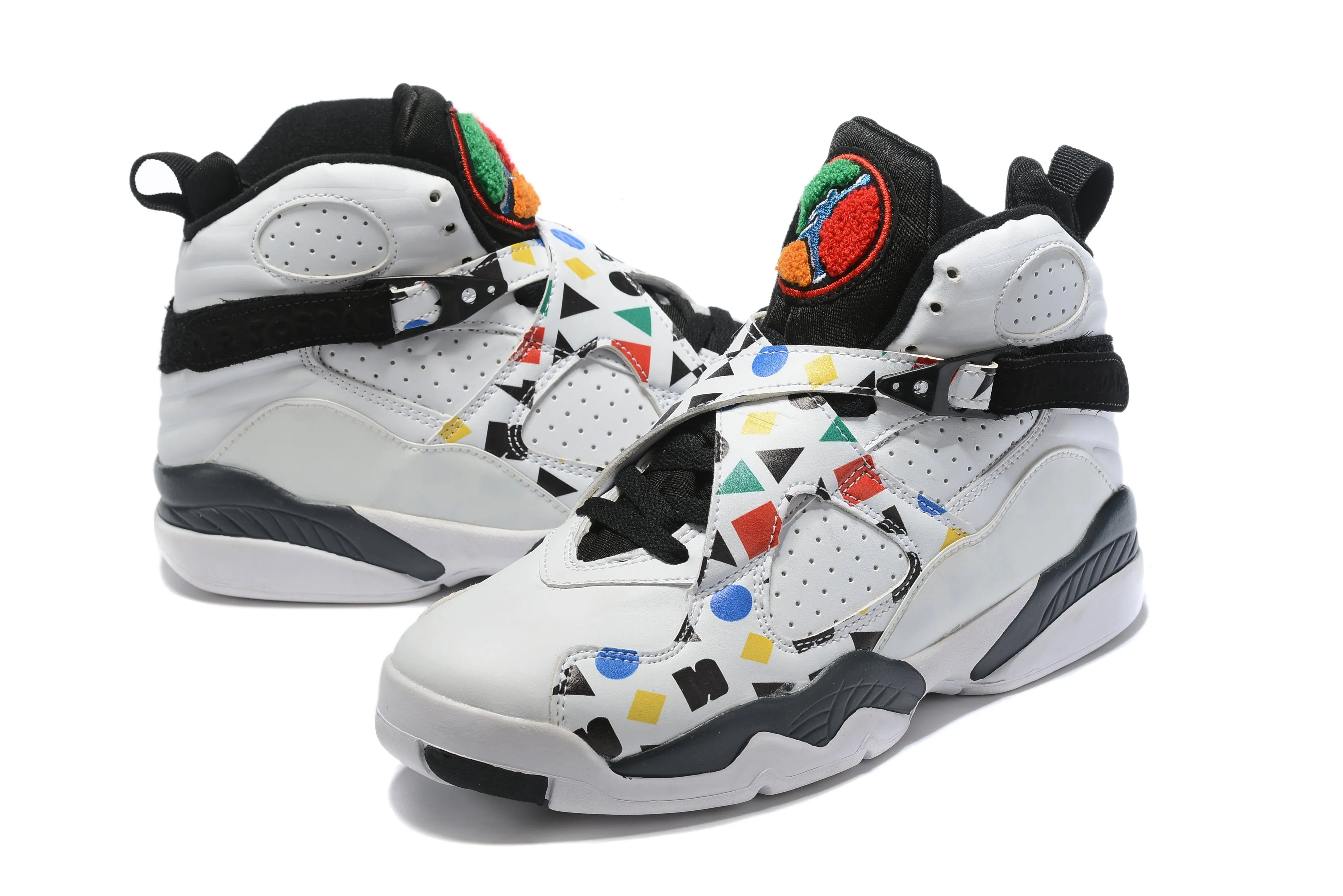 Asics Running Shoes Nike Air Jordan 8 Retro White Multicolor Sneaker Shoes Sale Men Size 8-13
