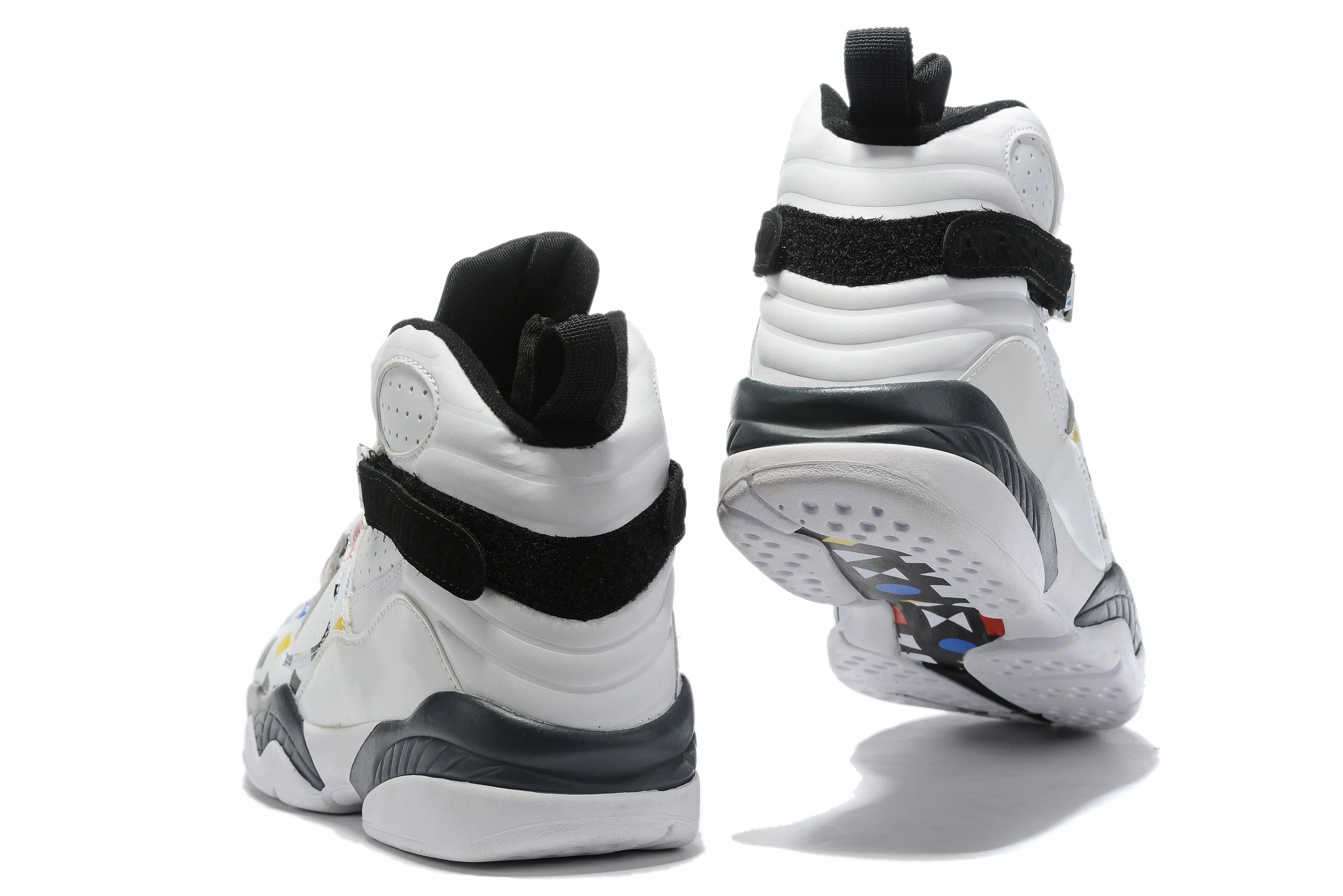 Nike Air Jordan 8 Retro White Multicolor Sneaker Shoes Sale Men Size 8-13 Women's Asics Pickleball Shoes