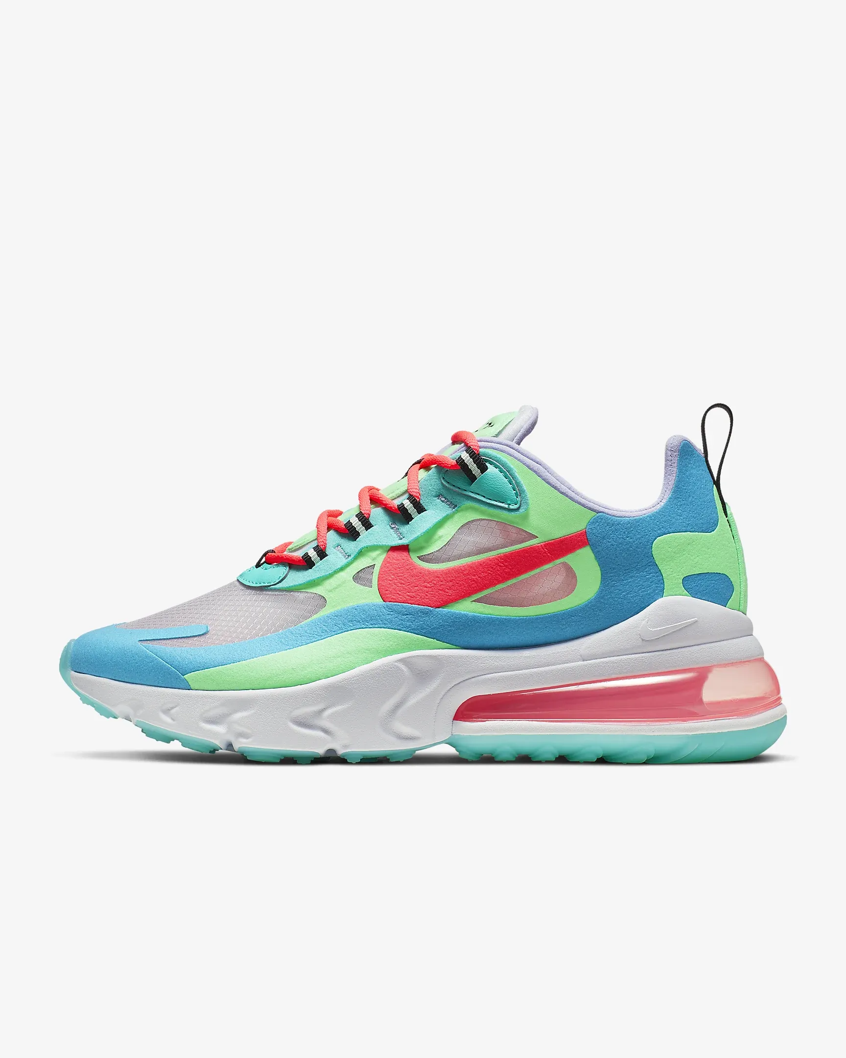 Nike Air Max 270 React 'Electro Green Lagoon' Sneaker Shoes Sale Men Size 5.5 - 11 Asics Gel Kayano Trainer Evo Retro Running Shoe