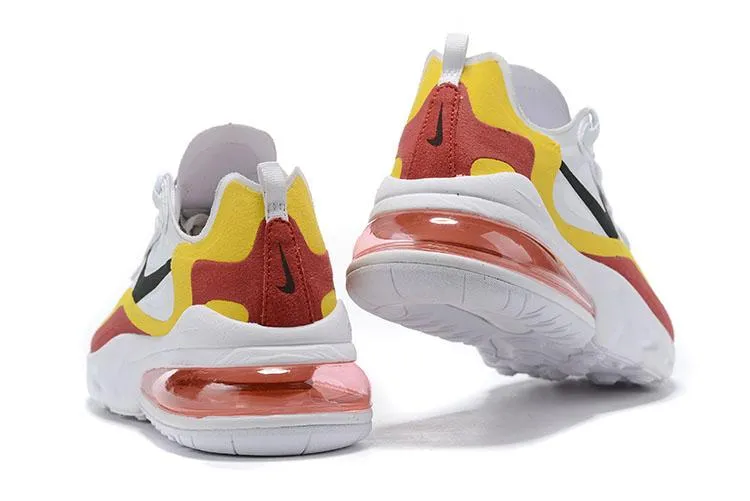 Nike Air Max 270 React GS 'White Orange Red' Sneaker Shoes Sale Men Size 5.5 - 11 Asics Special Edition Shoes