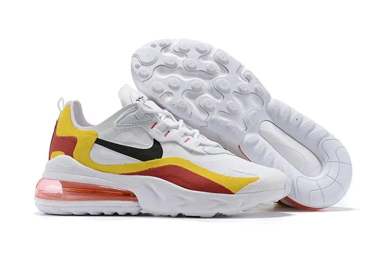 Asics Shoes Neutral Nike Air Max 270 React GS 'White Orange Red' Sneaker Shoes Sale Men Size 5.5 - 11