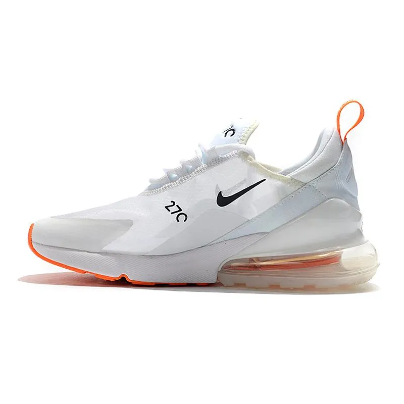 Most Famous Asics Shoes Nike Air Max 270 React White Orange Sneaker Shoes Sale Men Women Size 5.5 - 11