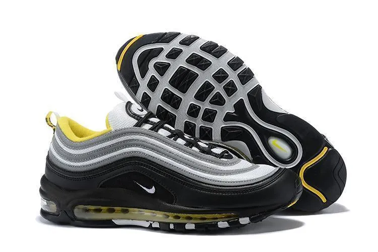 Nike Air Max 97 Black Grey Yellow Shoes Sale Men Size US 7-11 Asics Sport Shoes Price