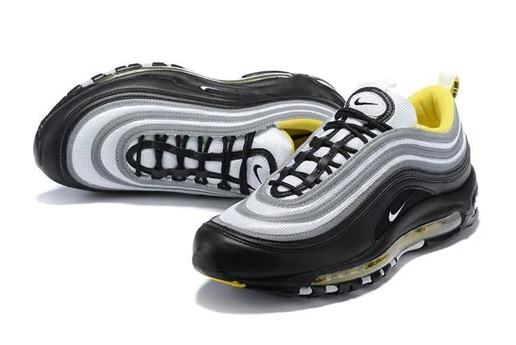 Asics Court Shoes Nike Air Max 97 Black Grey Yellow Shoes Sale Men Size US 7, 8, 8.5, 9, 10, 11