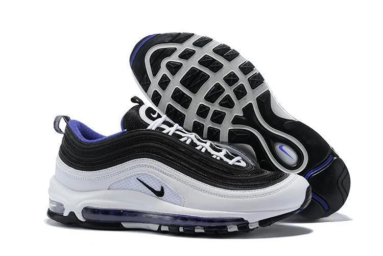 Best Asics Running Shoes Marathon Nike Air Max 97 Black White Blue Shoes Sale Size US 7, 8, 8.5, 9, 10, 11