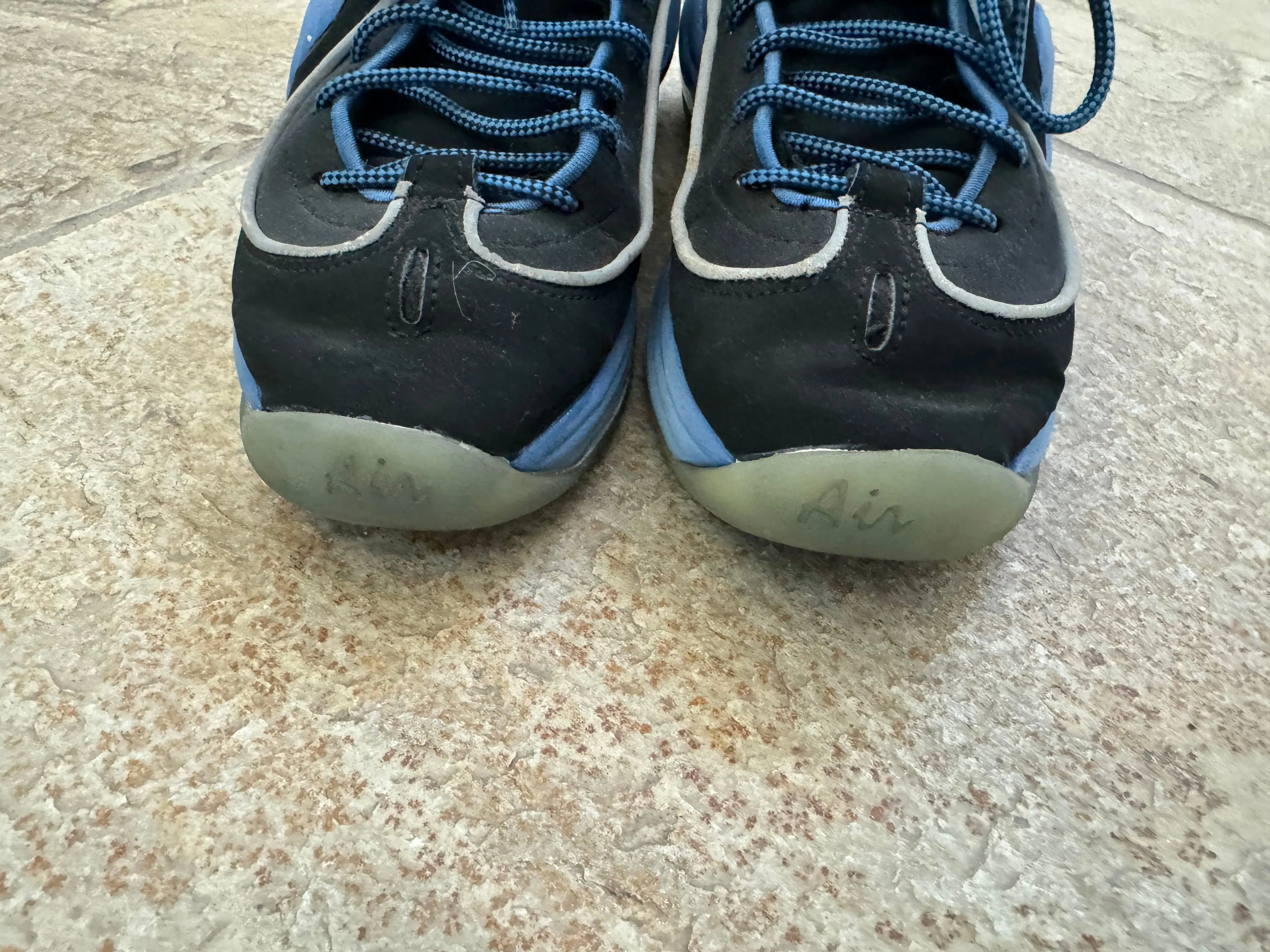 Inexpensive Asics Running Shoes Nike Air Penny 2 Varsity Royal Blue Black Basketball Shoe, Size 3.5 ###