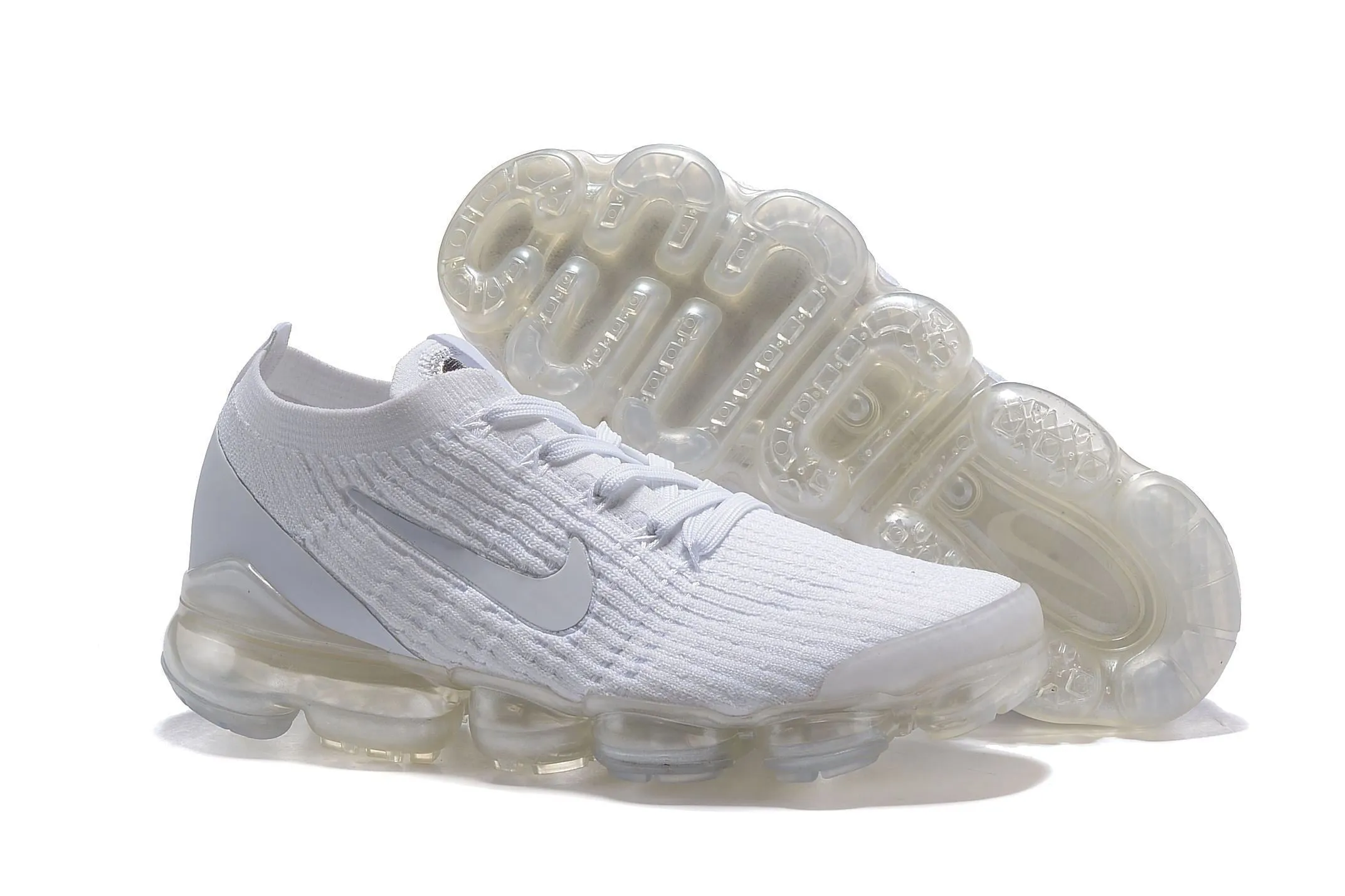 Nike Air Vapormax Flyknit 3 White Shoes Sneakers Men Sale Size US 7, 8, 8.5, 9, 10, 11 Reba Sneakers