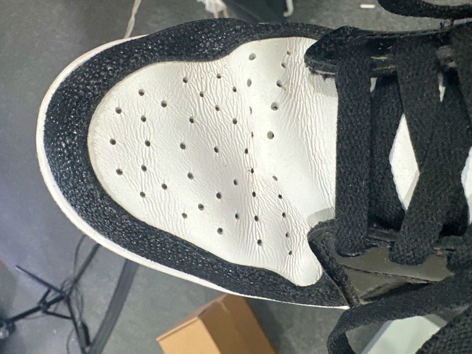 Academy Asics Shoes Nike Black and White Air Jordan 1 Low Golf Shoes UK 7.5