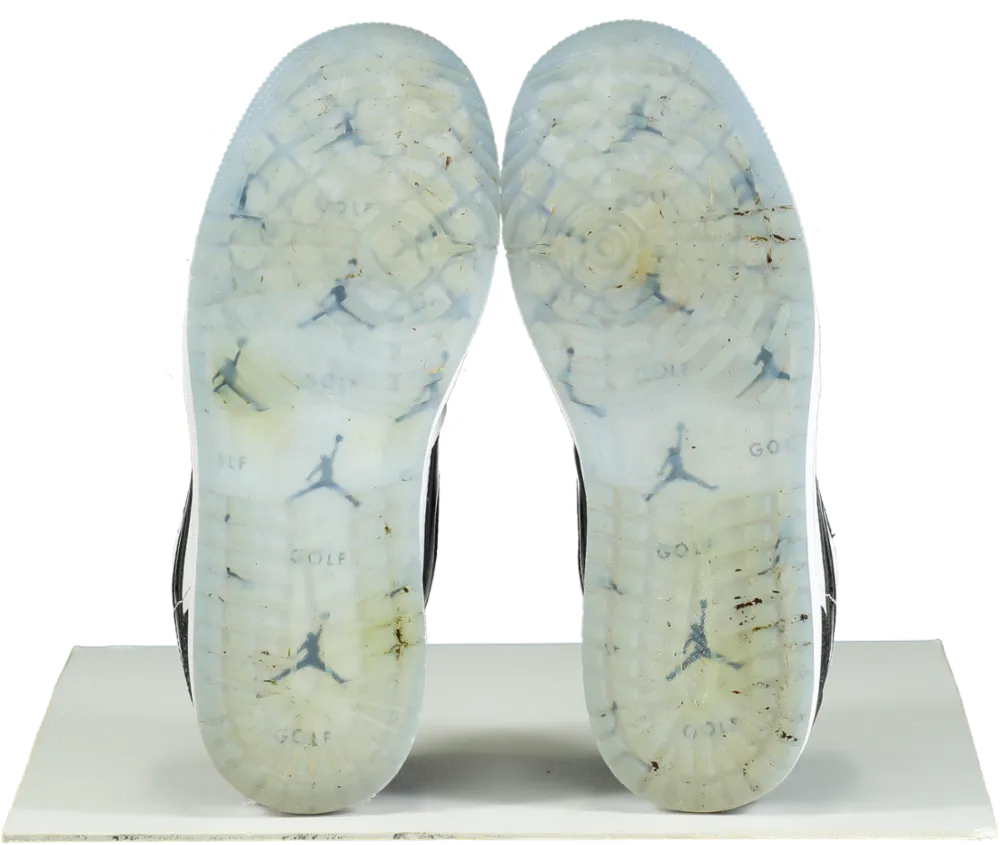 Nike Black and White Air Jordan 1 Low Golf Shoes UK 7.5 Non Slip Asics Shoes