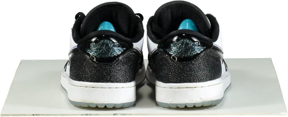 Nike Black and White Air Jordan 1 Low Golf Shoes UK 7.5 Asics Dance Shoes