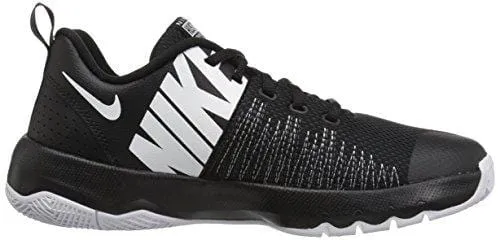 Nike Boys' Team Hustle Quick (GS) Basketball Shoe, Black/White, 5 M US Big Kid Asics Netburner Netball Shoes