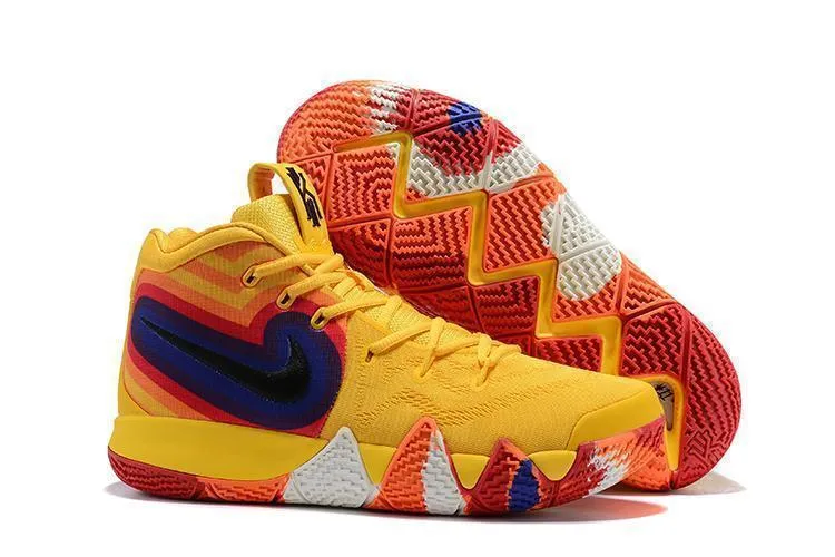 Asics Shoes Au Nike Kyrie 4 "70s" Yellow Men Basketball Shoes !!! CYBER MONDAY SALE !!!