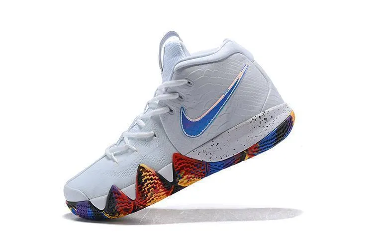 Nike Kyrie 4 "NCAA TOURNAMENT" White Men Basketball Shoes !!! CYBER MONDAY SALE !!! Asics Wrestling Mat Shoes
