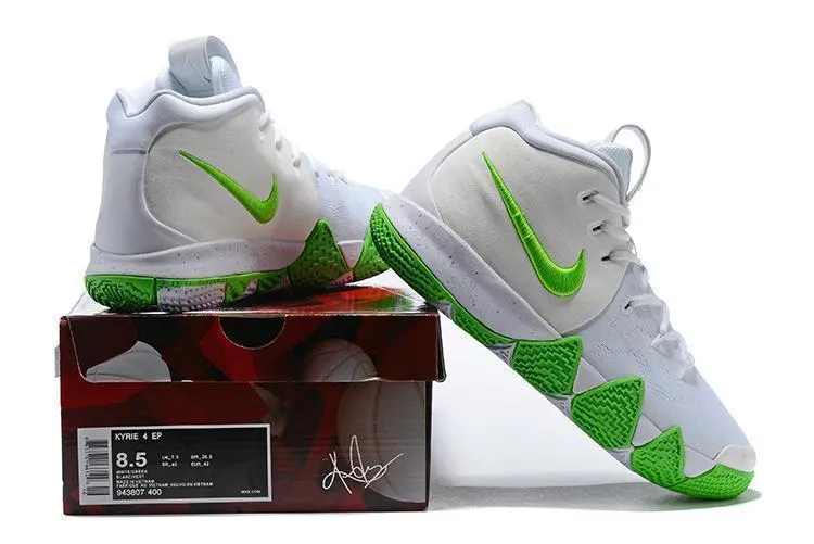 Nike Kyrie 4 White Green Men Basketball Shoes !!! CYBER MONDAY SALE !!! Asics Onitsuka Wrestling Shoes