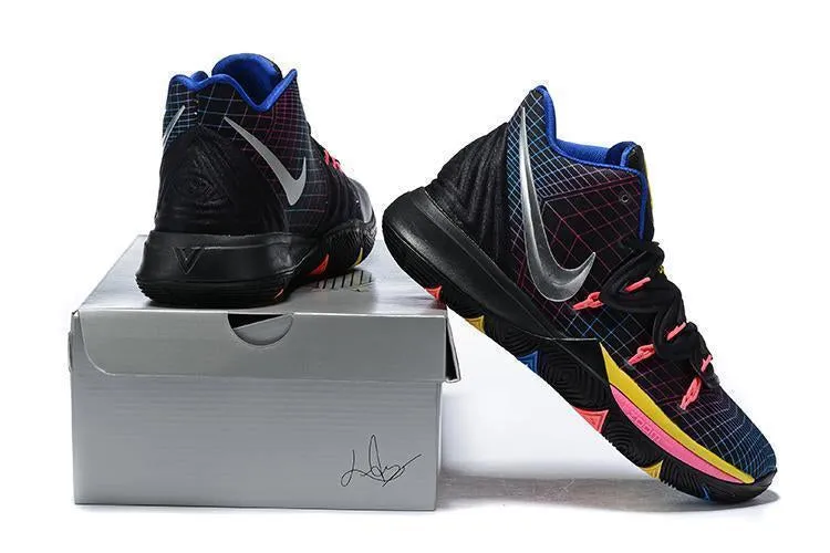 Asics Basketball Referee Shoes Nike Kyrie 5 Neon Black Caro Basketball Shoes Men !!! CYBER MONDAY SALE !!!