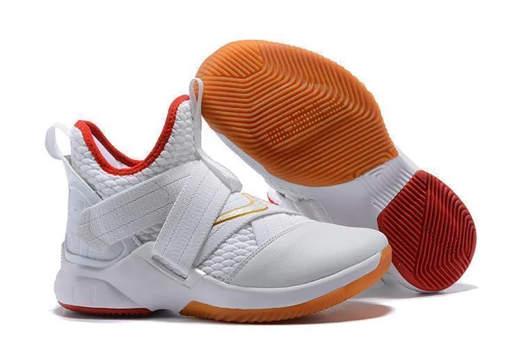 Original Asics Shoes Price Nike Lebron Soldier XII 12 SFG EP Grey White Red Men Shoes Sale Size US 7-12