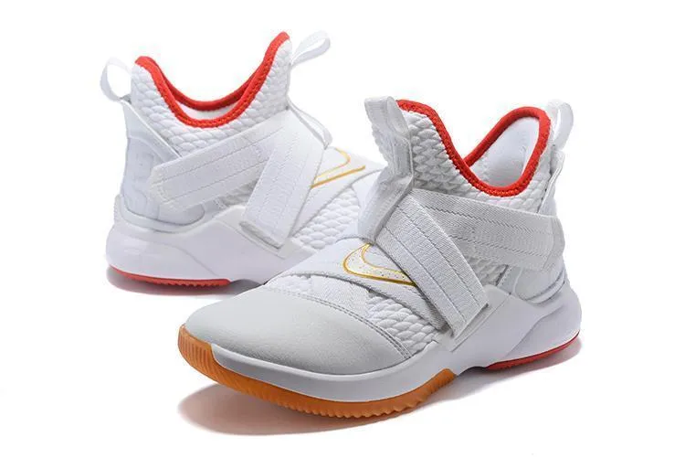 Nike Lebron Soldier XII 12 SFG EP Grey White Red Men Shoes Sale Size US7,8,8.5,9,10,11,12 Asics Flagship Shoe