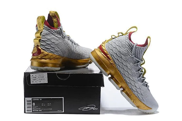Asics Camo Wrestling Shoes Nike Lebron XV 15 Grey Gold Bordeaux Men Shoes Sale Size US7,8,8.5,9,10,11,12