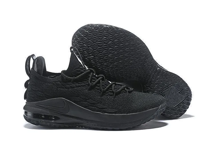 Asics Shoe Stores Near Me Nike Lebron XV 15 Low All Black Men Shoes !!! CYBER MONDAY SALE !!!