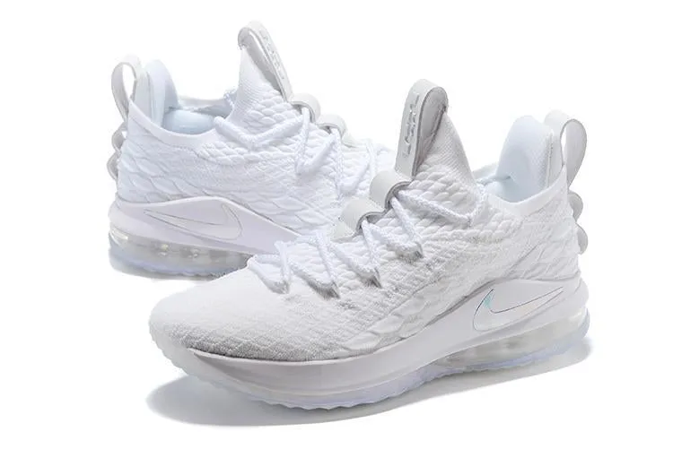 Nike Lebron XV 15 Low EP All White Men Shoes Sale Size US7,8,8.5,9,10,11,12 New Asics Shoes 2024
