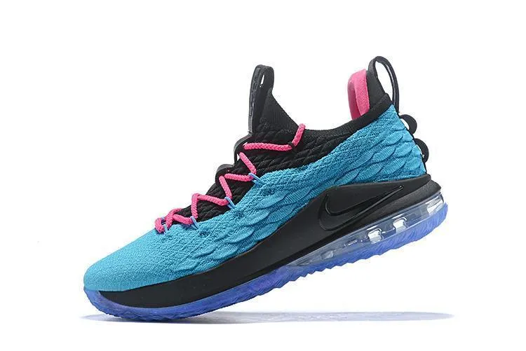 Nike Lebron XV 15 Low EP Black Light Blue Red Men Shoes Sale Size US7,8,8.5,9,10,11,12 Asics Cricket Shoes Rubber Spikes