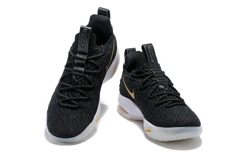 Nike Lebron XV 15 Low EP Black White Gold Men Shoes Sale Size US7,8,8.5,9,10,11,12 Best Tennis Shoes Asics