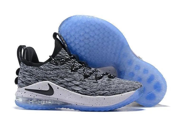 Best Stability Asics Running Shoes Nike Lebron XV 15 Low EP Grey Black White Men Shoes Sale Size US 7-12
