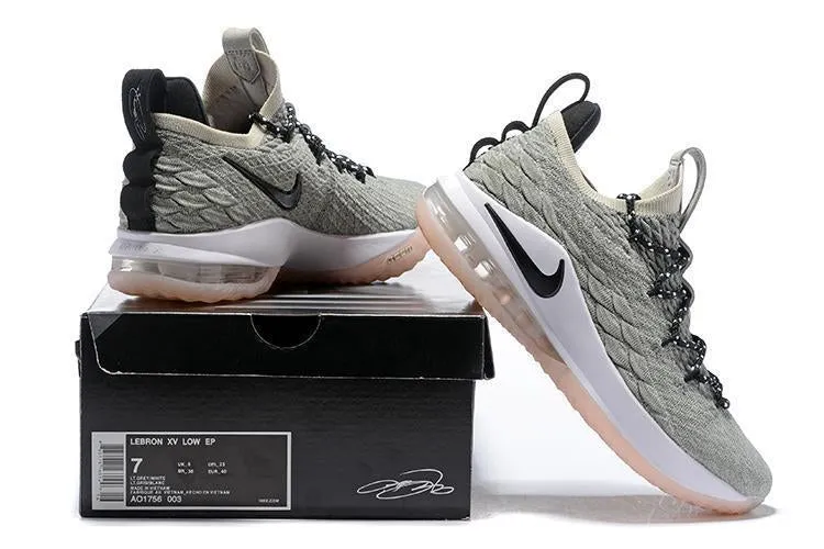 Nike Lebron XV 15 Low EP LT Grey White Men Shoes Sale Size US7,8,8.5,9,10,11,12 Asics Running Shoes 7.5