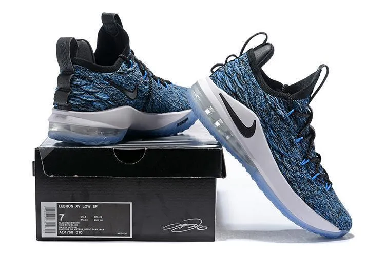 Nike Lebron XV 15 Low EP White Blue Black Men Shoes Sale Size US7,8,8.5,9,10,11,12 New Asics Volleyball Shoes