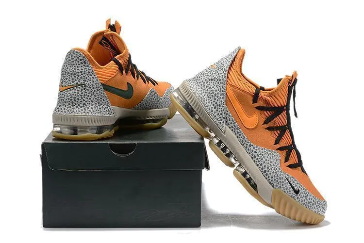 Asics Floral Shoes Nike Lebron XV 16 Low 'Safari' Orange Cement Men Shoes Sale Basketball  Sneaker Size US 7-12