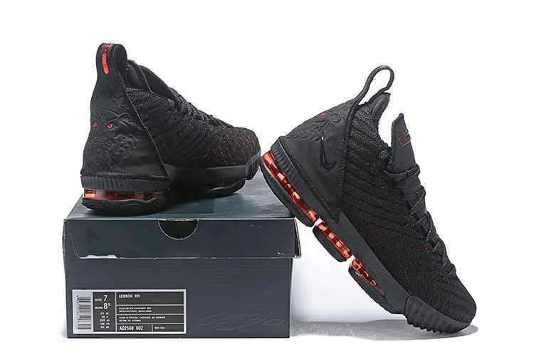 Nike Lebron XVI 16 EP Black Red Men Shoes Sale Size US7,8,8.5,9,10,11,12 Asics High Support Running Shoes