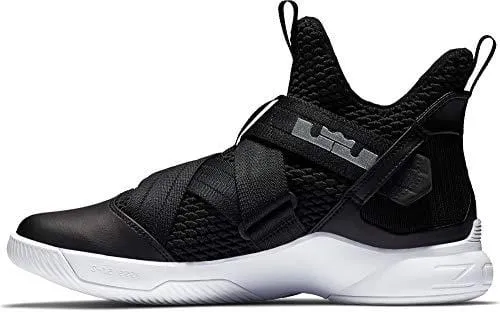 Asics Metarun Shoes Nike Mens Lebron Soldier XII 12 TB Basketball Shoes Black/Silver Size 8.5 US