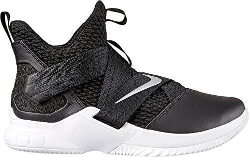Nike Mens Lebron Soldier XII 12 TB Basketball Shoes Black/Silver Size 8.5 US Asics Boss Tennis Shoes