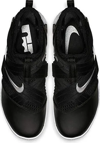 Asics Fuzex Shoes Nike Mens Lebron Soldier XII 12 TB Basketball Shoes Black/Silver Size 8.5 US