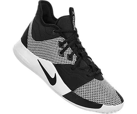 Nike Men's PG 3 Basketball Shoes, Black/Black/White (US 10) Asics Shoes Size 5