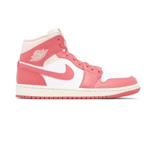 Nike Women's Jordan 1 Mid Shoes - White / Sea Coral / Sail Width Asics Running Shoes