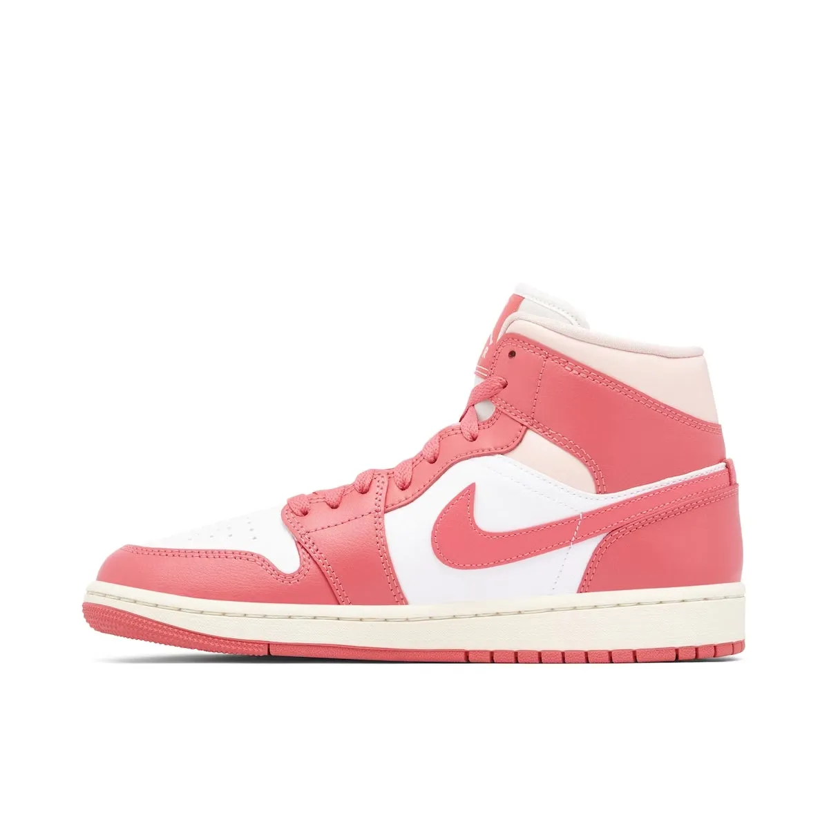 Nike Women's Jordan 1 Mid Shoes - White / Sea Coral / Sail Custom Fit Running Shoes Asics