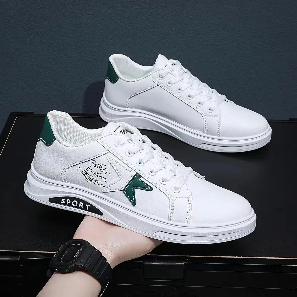 White Vulcanized Sneakers Boys Cheap Flat Comfortable Shoes Men Autumn Spring 2022 Fashion Sneakers  Shoes Men Sneakers Shoes Dressy Flats