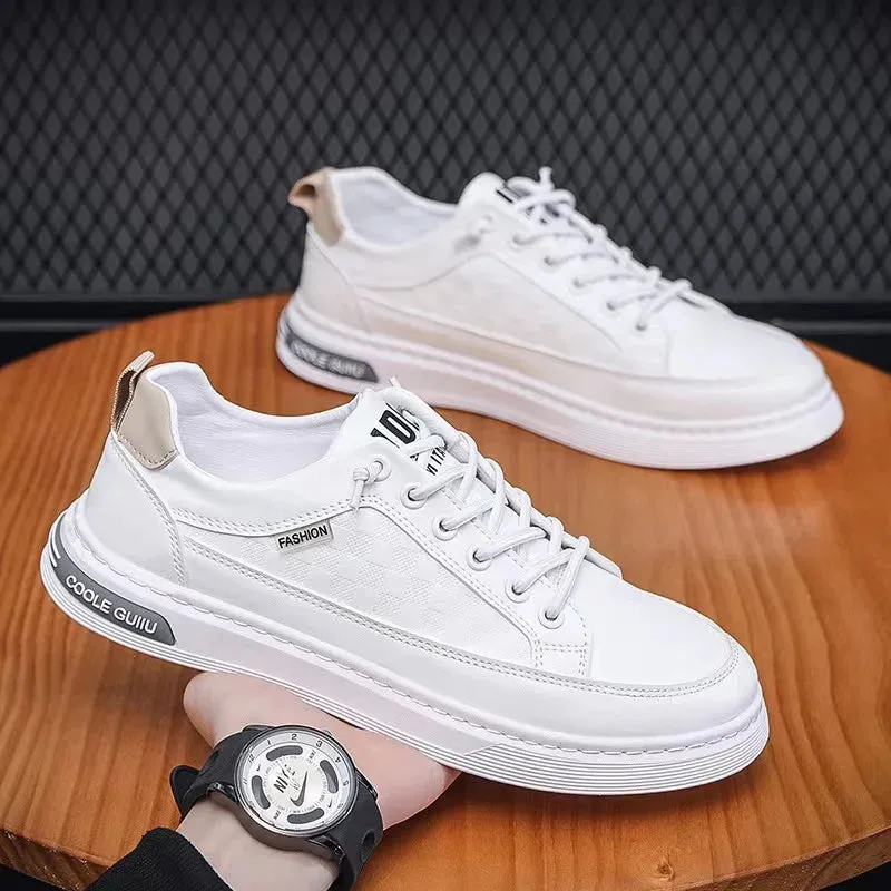 White Vulcanized Sneakers Boys Cheap Flat Comfortable Shoes Men Autumn Spring 2022 Fashion Sneakers  Shoes Men Sneakers Big Kid Shoes For Flat Feet