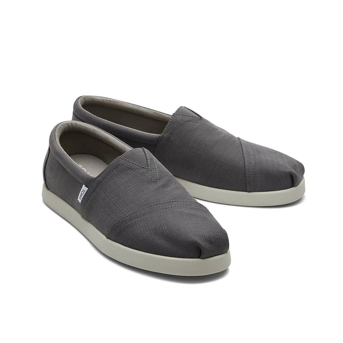 TOMS Espadrille Alpargata Forward Men - Forged Iron Grey Refibra Canvas Slip On Mules Flats
