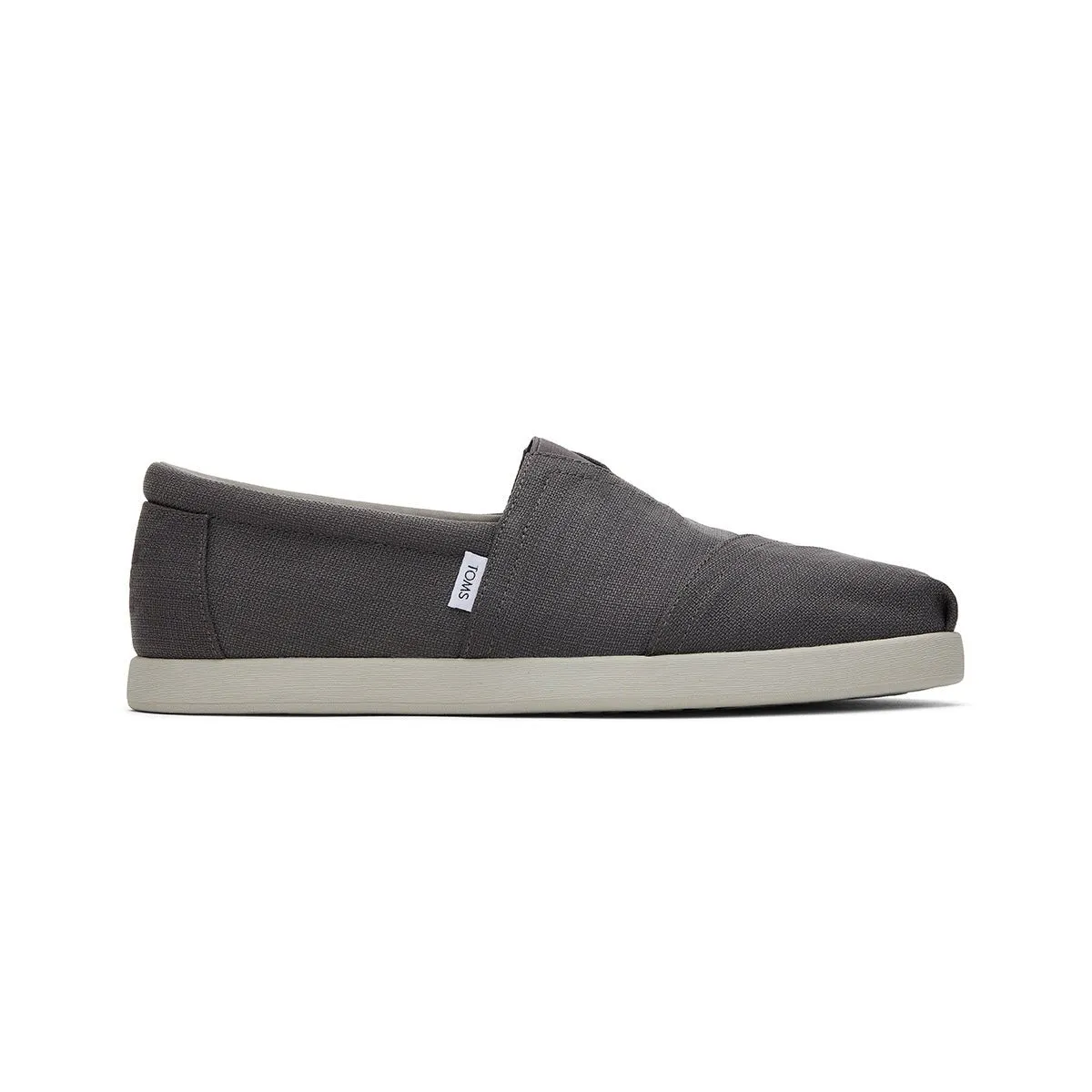 Shearling Lined Slip Ons TOMS Espadrille Alpargata Forward Men - Forged Iron Grey Refibra Canvas