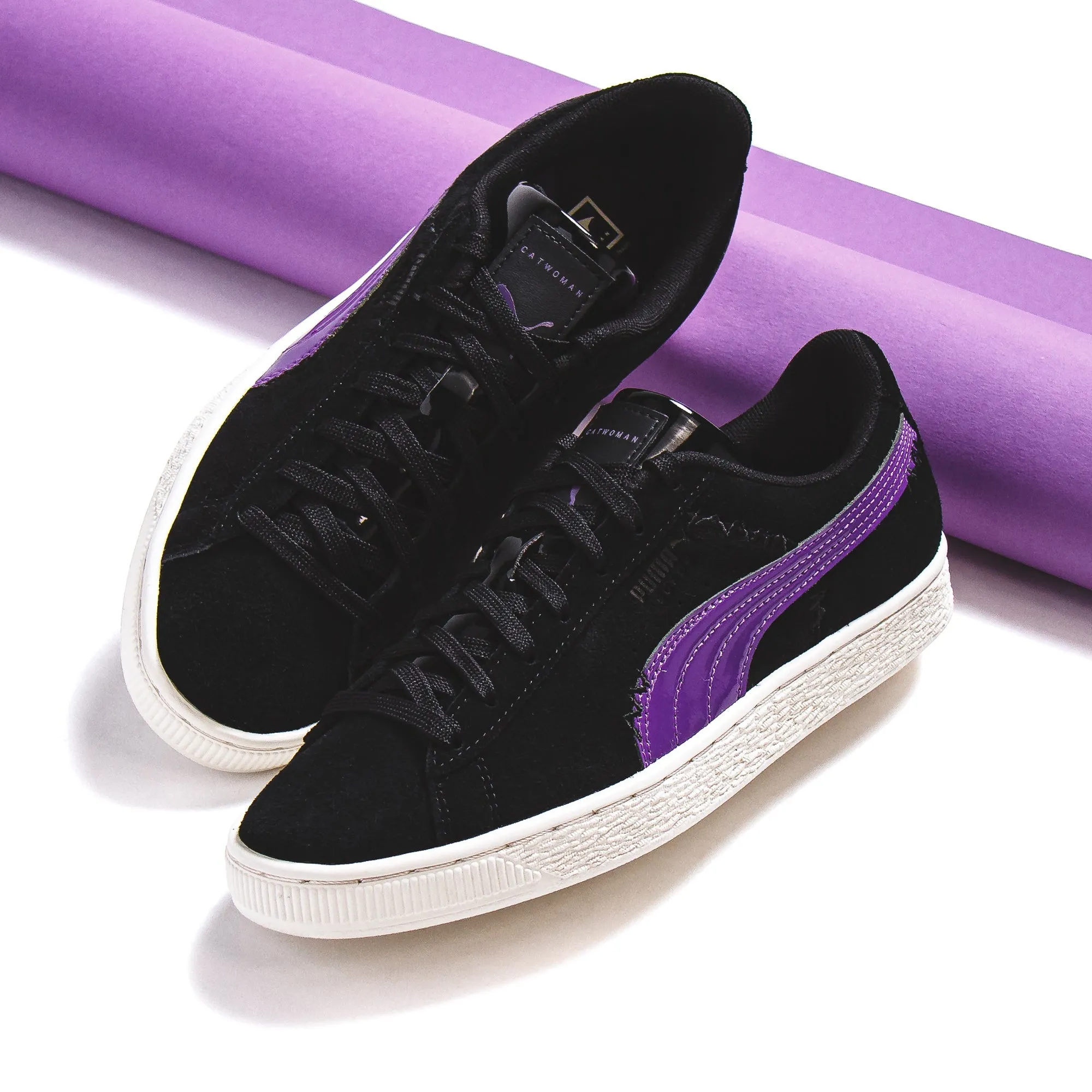 Puma Women Suede Classic WNS Catwoman Black Heliotrope 383292-01 Asics Gel Kayano 18 Running Shoes