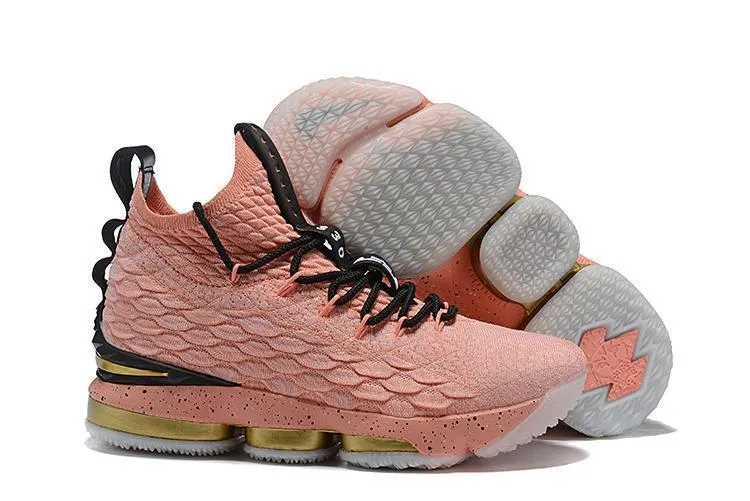 Nike Lebron XV 15 Pink Gold Men Shoes Sale Size US7,8,8.5,9,10,11,12 Asics Tempo Run Shoes