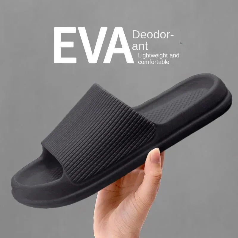 Non-slip, wear-resistant, thick EVA sole, comfortable, bathroom flip-flops Patterns For Knitted Slippers