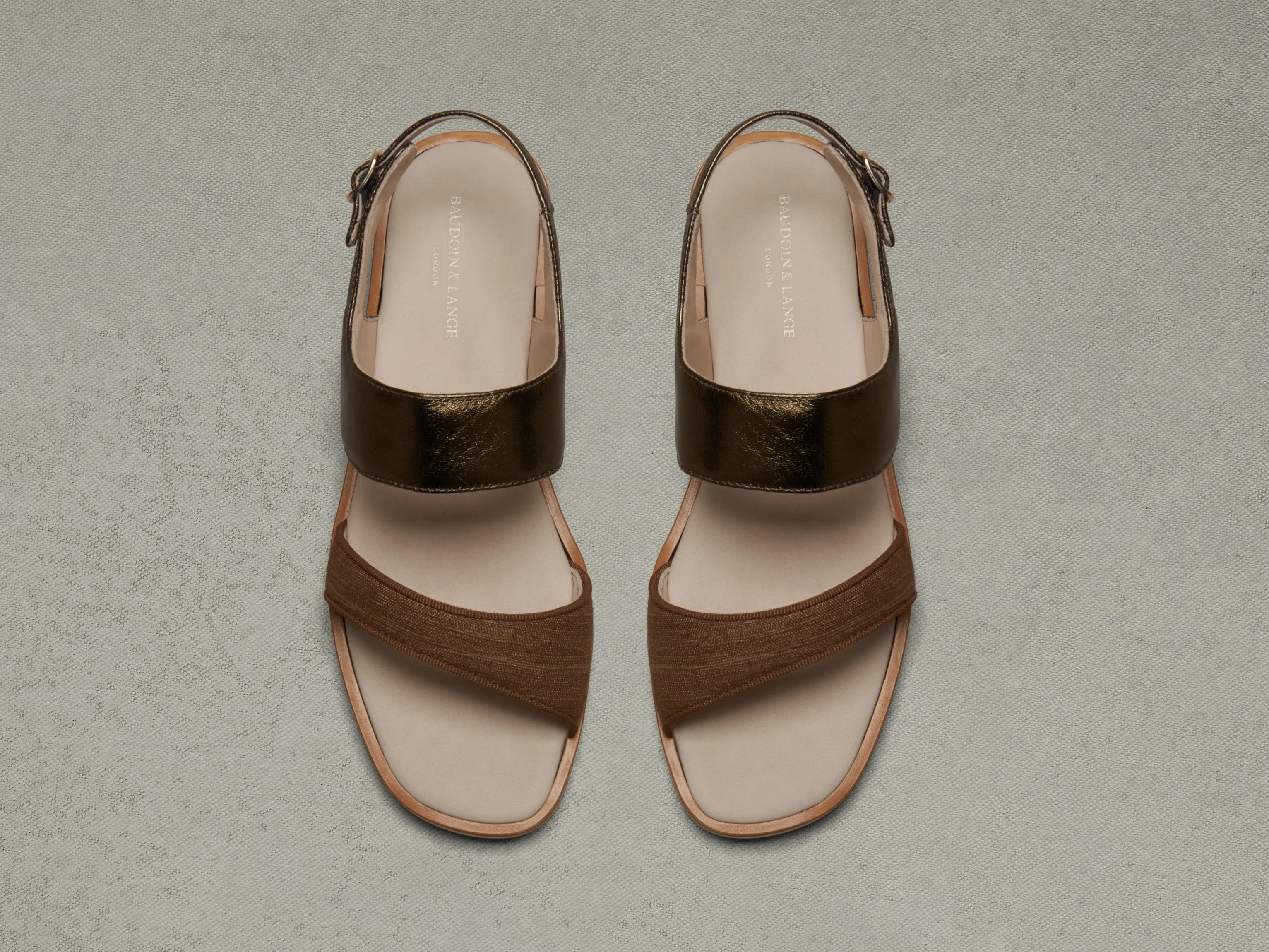 Nuage Sandal in Sirocco Silk and Metal Nappa Blingy Sandals